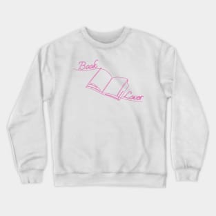 Simple bookish pink line design for readers Crewneck Sweatshirt